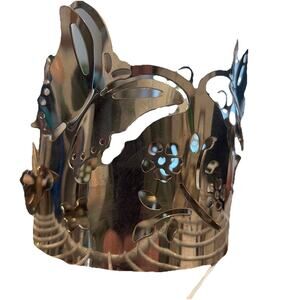 Yankee Candle Silver Metal Jar Holder/Sleeve Butterflies-Flowers-Spring 3D